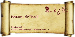 Matos Ábel névjegykártya
